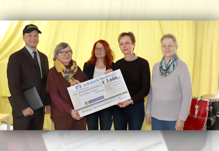 Spende des Spendenparlament Reutlingen an Trommel AG